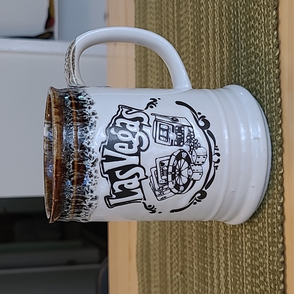 Vintage Las Vegas Embossed Cup Mug 90's Japan